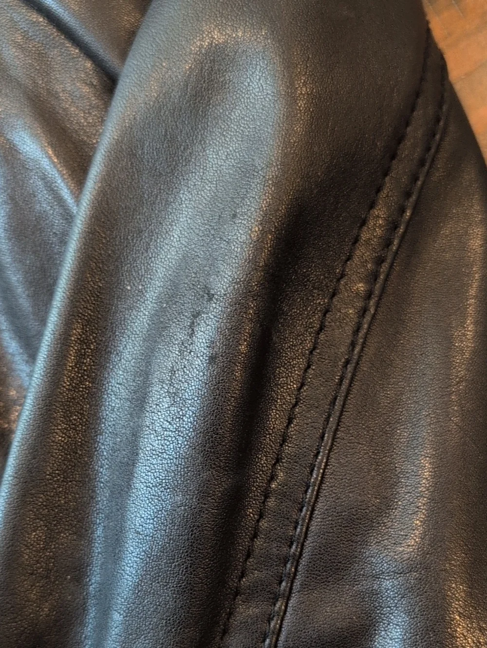 Juicy Couture Leather Ruffle Shoulder Moto Jacket Vintage Y2K - Picture 9 of 12